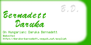 bernadett daruka business card